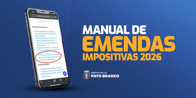 Nova Instrução Normativa regulamenta execução das Emendas Impositivas em Pato Branco