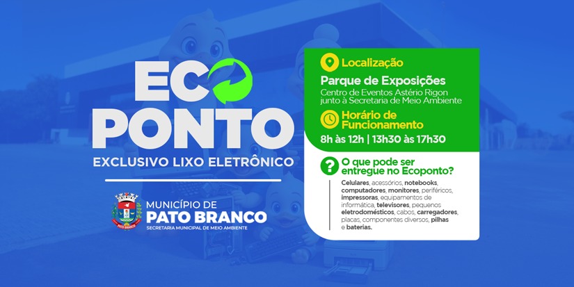 Ecoponto Municipal recebe lixo eletrônico de forma permanente no Parque de Exposições