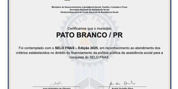 Certificado Selo FNAS-2025 – FNAS