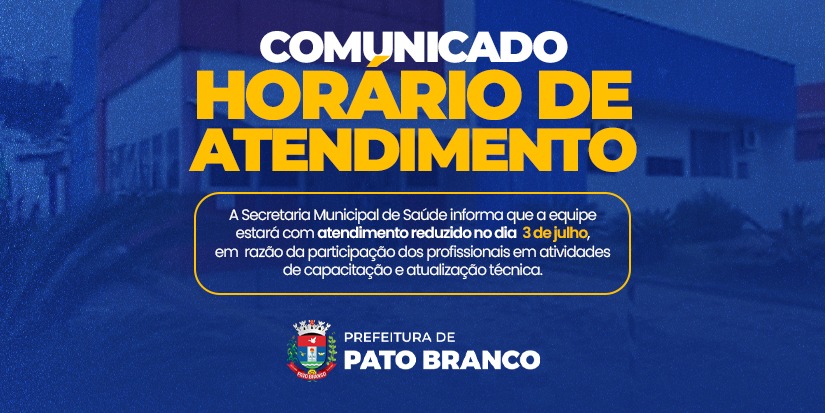 Saúde comunica atendimento diferenciado na sexta-feira (3)