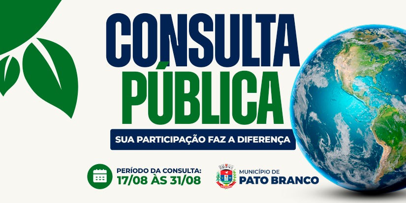 Município abre consulta pública para elaboração do Plano de Educação Ambiental de Resíduos Sólidos Urbanos