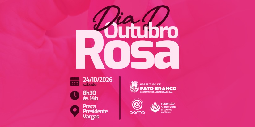 Dia D do Outubro Rosa será neste sábado na praça Presidente Vargas